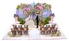 3D Pop-Up Hochzeitskarte Hochzeitszeremonie im Rosengarten, Produktbild-Vorschau 1