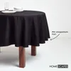 Tovaglia HOMESCAPES nera rotonda 178 cm, 100% cotone Anteprima dell’immagine prodotto 6