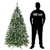 A silhouette of a person standing next to a Christmas tree to show its size. Voir les images du produit