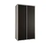 Kleiderschrank YVONA 1 - 130/60 cm, weiß/schwarz/silber Produktbild-Vorschau 2