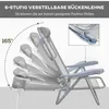 Outsunny 2er Set Campingstühle Faltstuhl mit 6-fach Produktbild-Vorschau 5
