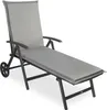 A single gray chaise lounge with a cushion, shown from a side-diagonal angle against a white background. Produktbild-Vorschau