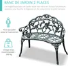 Outsunny Banc de Jardin 2 Places Style nšŠo-ršŠtro Motif Voir les images du produit 6