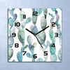 Wanduhr Echt-Glas-Küchenuhr Aquarell Kakteen Quarz Lautlos Produktbild-Vorschau 1