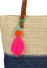 styleBREAKER Damen Bast Strandtasche 45 x 13 x 46 cm mit Produktbild-Vorschau 5