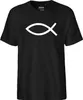 Huuraa Herren T-Shirt Fische Symbol XXL Black Bio Baumwolle Produktbild-Vorschau 2
