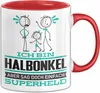 Halbonkel Geschenk Tasse Ich Bin Halbonkel Aber Sag Doch Produktbild-Vorschau 1