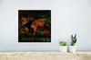 MuchoWow® Poster Weltkarte - Gold - Rot 30x30 cm - Produktbild-Vorschau 5