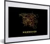MuchoWow® Gerahmtes Poster Schwarz und Gold - Karte - Produktbild-Vorschau 1