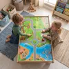 COSTWAY Tavolo per trenini in legno 3in1 per bambini, Anteprima dell’immagine prodotto 9