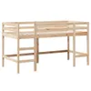 Hochbett mit Leiter und Dach 80x200 cm Massivholz Kiefer Produktbild-Vorschau 5