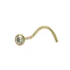 Nasenstecker 25mm Spirale mit Zirkonia rund weiß 9Kt GOLD Produktbild-Vorschau 1