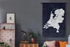 MuchoWow® Wandteppich Wandbehang Karte - Niederlande - Weiß Produktbild-Vorschau 5