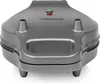 A gray waffle maker is shown from a front-facing angle against a white background. Produktbild-Vorschau