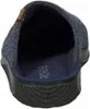 A top-down view of a blue slipper. Voir les images du produit