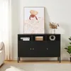 Komoda „Janakkala” z 3 drzwiami, stal, 119 x 35 x 80 cm, Podgląd zdjęcia produktu 2