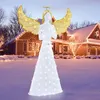 Předsvícený vánoční anděl 1,55 m, 150 LED, pro vnitřní i Náhled obrázku produktu 8