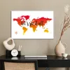 MuchoWow® Poster Weltkarte - Sonnenuntergang - Kompass Produktbild-Vorschau 3