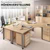 bümö Schreibtisch Serie-Q - Nachbildung Ahorn, Gestell: Produktbild-Vorschau 2