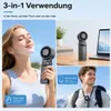 Tragbarer Handventilator 6000mAh mit LED Display & Produktbild-Vorschau 4