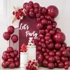 Ballonnen, rood, bordeaux, 100 stuks, latex, voor Productafbeelding-voorbeeld 1