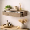 Wandregal mit Schublade 60 cm Artisaneiche Produktbild-Vorschau 1