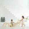 Buxibo Mini Klettergerüst – Holz Kletterbogen mit Rutsche Produktbild-Vorschau 3