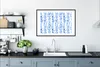 MuchoWow® Gerahmtes Poster Blumen - Anemone - Blau - Muster Produktbild-Vorschau 4