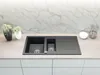 [Granitspüle 100x50 Schwarz]Hochwertig beidseitig Produktbild-Vorschau 1