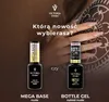 A woman's hands with manicured nails are shown, with two nail polish bottles in the foreground. The background has a patterned texture. Náhled obrázku produktu