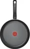 A top-down view of a frying pan with a black handle. Produktbild-Vorschau