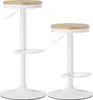 HOMCOM Barhocker 2er Set, Höhenverstellbar 360° Drehbar Produktbild-Vorschau 1