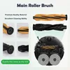A collage of images showing vacuum cleaner roller brushes and the underside of a robot vacuum cleaner. Anteprima dell’immagine prodotto