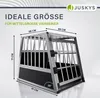 Juskys Alu Hunde-Transportbox L - 90 × 65 × 69 cm – Auto Produktbild-Vorschau 8