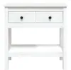 vidaXL Konzolový stôl biely 75x35x75 cm Masívne borovicové Náhľad obrázku produktu 3