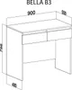 A technical drawing of a desk with dimensions indicated. Náhľad obrázku produktu
