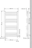 LuxeBath radiatore per bagno Sahara, 500x800 mm, bianco, Anteprima dell’immagine prodotto 2