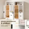 Schmaler Badezimmerschrank mit Schubladen und offenen Produktbild-Vorschau 6