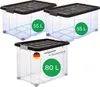 Novaliv 3 tlg Sparset Aufbewahrungsboxen mit Deckel Produktbild-Vorschau 1