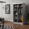 Kleiderschrank JOHN 120 ANTHRACITE, 120x60x215 cm – mit Produktbild-Vorschau 3