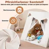A children's play tent filled with stuffed animals, with descriptive text and icons highlighting product features. Náhled obrázku produktu