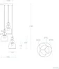 Pendelleuchte Metall und Glas Tri Baudelaire Rosa Produktbild-Vorschau 7