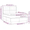 vidaXL Boxspringbett mit Matratze Dunkelbraun 140x200 cm Produktbild-Vorschau 6