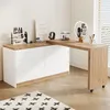 Scrivania angolare 2-in-1 Merax con 6 cassetti su ruote Anteprima dell’immagine prodotto 3