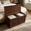 Relaxdays Sitzbank mit Stauraum, Deckel, HxBxT: 46 x 100 x Produktbild-Vorschau 3