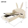 Lit rembourré 90 x 190 cm pour enfant avec tête de lit en Voir les images du produit 2