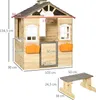 Outsunny Spielhaus für Kinder Holz Kinderspielhaus mit Produktbild-Vorschau 11