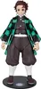 A full-body shot of an action figure of Tanjiro Kamado from Demon Slayer, standing on a black circular base. Anteprima dell’immagine prodotto