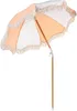 BELIANI Sonnenschirm Orange Stoff-Bespannung Rund ⌀ 150 cm Produktbild-Vorschau 4