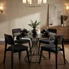 Table design ronde moderne noire en verre 120cm pour salon Voir les images du produit 2